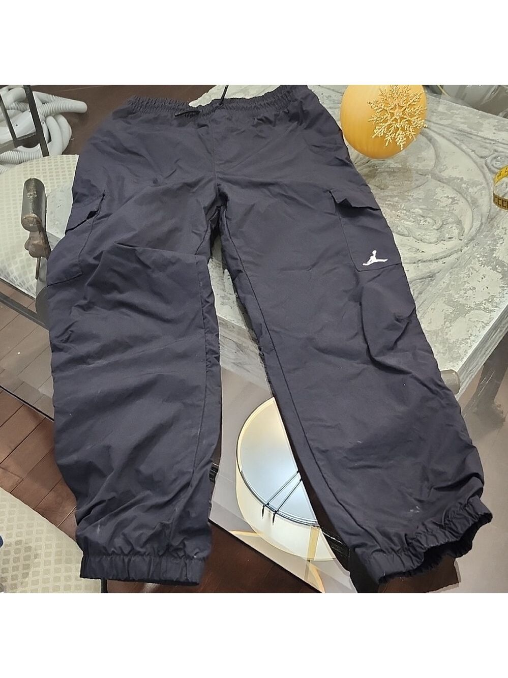 Jordan Junior's Black Double Cargo Pants with Logo